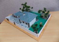 ТРЕТЄ місце отримав макет ,,Проект озеленення присадибної ділянки в японському стилі,, студента Артура Коробаня